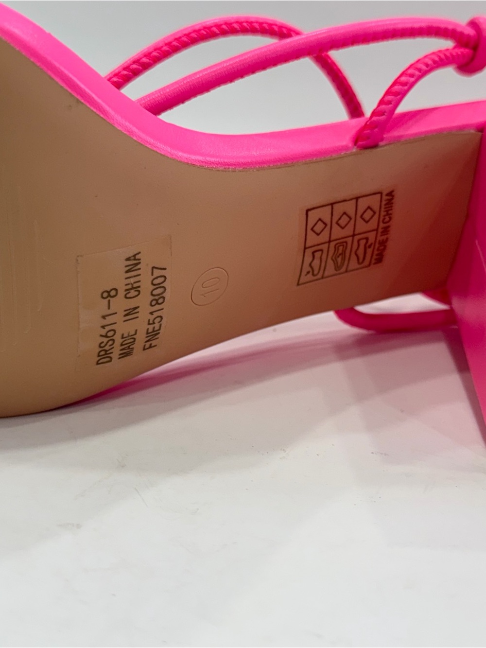 Women’s Strappy Block Heel Sandals in Hot Pink size 10 - Picture 6 of 15